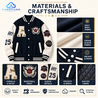 Veste en laine unisexe style baseball rétro, coupe ample, brodée, col rabattu, tendance, polyvalente, pour jeunes