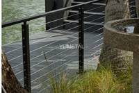Balustrades d'escalier de pont moderne YL acier inoxydable 304 mains courantes montées sur le côté supérieur garde-corps de câble