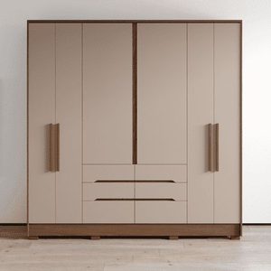 Armoire de rangement multifonctionnelle en bois ton moderne personnalisée pour la chambre à coucher, armoire de rangement pour vêtements en MDF durable pour la maison - Product Image 3