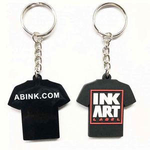 All Type of Silicone <b>Key</b> <b>Chains</b> Wholesale Custom logo Cool Two Sided 2D Pvc T-shirt Cloth <b>Key</b> Rings - Product Image 1