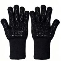 Gants de barbecue résistants à la chaleur, en silicone, pour four |   Poignée antidérapante, doublure en coton, lavable en machine, pour la cuisson au barbecue
