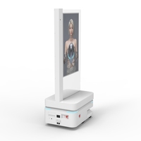 Robot publicitaire OLED REEMAN Advor, écran interactif de 55 pouces pour les expositions et l'engagement commercial
