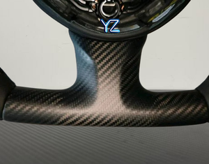 Volante Deportivo Personalizado YZ con Base Plana, Multifunción, Palanca de Cambios, Cuero de Gamuza y Fibra de Carbono para Aston DB11 DBS - Product Image 2