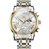 Montres pour hommes populaires, 50 pièces, logo personnalisé OEM, 2892, chronographe, mode, phase lunaire, mode sportive, calendrier, montres à quartz
