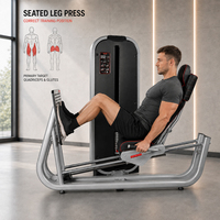 Presse à jambes horizontale avec siège réglable et pile de poids sélectionnable pour l'entraînement de force des quadriceps, des fessiers et des ischio-jambiers