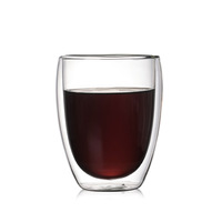 Tasse en verre à double paroi, verre borosilicate résistant à la chaleur, tasses à café isolées, verres à boire pour le lait, le thé, l'espresso, le latte