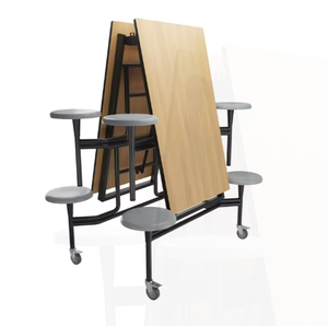 Ensemble de chaises pliantes en métal modernes personnalisables pour les cafétérias, les salles à manger des entreprises, les cantines, les salles à manger des employés, les écoles - Product Image 2