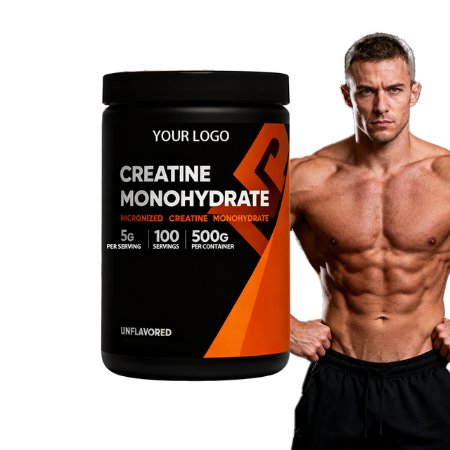 OEM 500g 99% Pure Creatine Monohydrate 200 Mesh Micronized Powder for Adults 5g Per Serving