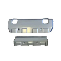 MAictop Accessoires de voiture Pare-chocs avant en aluminium Couvercle moteur Plaque de protection pour Toyota Land Cruiser LC76 LC79 Matériau métallique