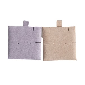 Double Sided Velvet Jewelry Card Holder 6x6cm For Necklace Earring Pendant Storage Packaging <b>Envelope</b> Style - Product Image 5