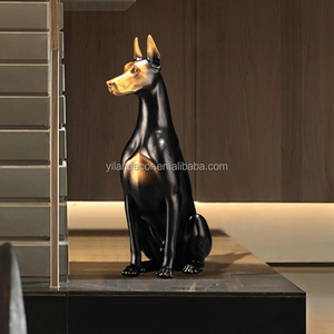 Sunray Mascota al por mayor Doberman <span class=keywords><strong>Pinscher</strong></span> modelo de perro de exhibición maniquí de perro grande maniquí de perro de latón - Product Image 4