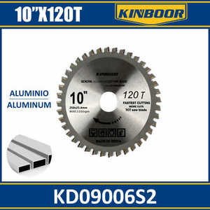 Hoja de sierra de acero de alta velocidad de 10 pulgadas y 120T, corte de aluminio para metales precisos rápidos, aleación de plástico de proceso soldado de alta frecuencia - Product Image 1