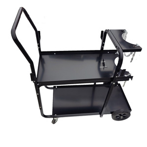 탱크 보관용 블랙 용접 카트 및 중량 회전 바퀴 2단 서비스 용접 도구 카트 트롤리 - Product Image 3