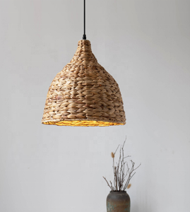 Lampu Gantung Plafon Anyaman Rumput Rafia Ramah Lingkungan Gaya Boho untuk Kamar Makan atau Kedai Makan - Product Image 2