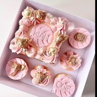 Boîte à Cupcakes Portable en Papier Blanc avec Couvercle Transparent Imperméable de Forme Carrée pour Usage Alimentaire