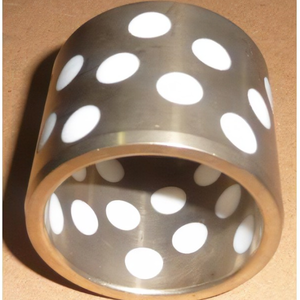 Bagues en bronze moulé avec inserts de lubrifiant solide douille en graphite bronze bouché en ptfe blanc - Product Image 2
