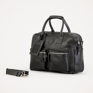 Mochilas clásicas de cuero genuino, maletín para portátil con cierre de cremallera y gran capacidad para llevar al hombro en el trabajo - Product Image 2