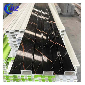 モダンデザインPVC壁パネルシート大理石ホワイトウッド3D壁クラッディングインテリアFluted WPCパネル防水耐火性 - Product Image 4