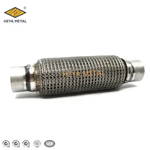 50*150*250 OEM&ODM exhaust soft wire mesh with nipples&interlock for exhaust pipe for auto car exhaust tips system with tube