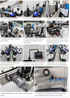 Machine d'étiquetage automatique de détergent à lessive et de shampoing, étiqueteuse à double face pour étiquettes plates