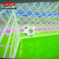 Machine de jeu d'arcade de tir au football virtuel à monnayeur, simulateur de football interactif à projection, équipement pour parc coloré