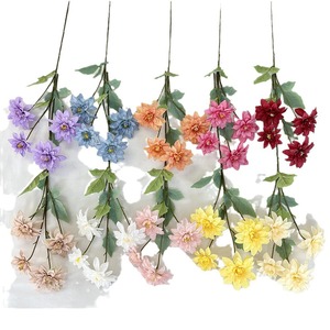 Dalias Artificiales de 4 Cabezas y 68 cm, Flores de Seda para Decoración de Bodas, Hogar y Fotografía - Product Image 5
