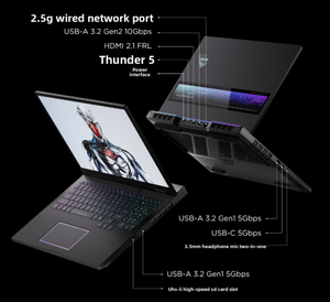 Nouveauté : Ordinateur portable de jeu Nubia Redmagic 16 Pro 2026, 16 pouces, 300 Hz, U9-275HX/RTX5090, design <span class=keywords><strong>cyberpunk</strong></span> super cool pour l'e-sport - Product Image 6