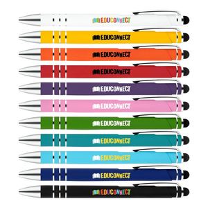 Stylos à bille jaunes de qualité supérieure avec logo d'entreprise imprimé, vente en gros, cadeaux promotionnels personnalisés - Product Image 4