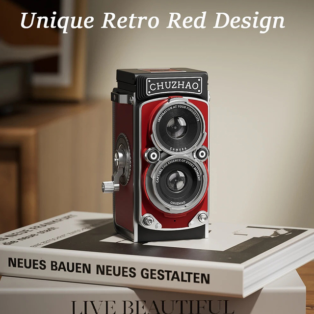W019 Dual Lens 1080P FHD Video Recording Vintage Mini Digital Camera With Flash Portable Retro Design for Vloggers