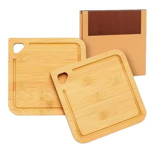 Tabla de cortar de bambú rectangular de 18 cm con asa para cocina, comedor, frutas y queso - Product Image 5