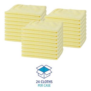 "<b>Quick</b>-Dry Microfiber Cleaning Cloths 16 X 16 Yellow 24-Pack for Car Detailing" - Product Image 5