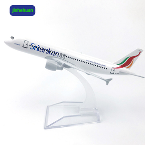 Модель самолета A320 из Шри-Ланки, масштаб 1:400, 16 см, миниатюрный летательный аппарат для коллекционирования, декоративная модель самолета, металлическая поделка, подарок - Product Image 1