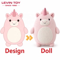 Licorne en peluche personnalisée, fabricant de jouets en peluche sur mesure, animal en peluche mignon pour cadeau d'anniversaire d'enfant, vente en gros de peluches personnalisées