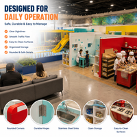 Équipement de piscine à balles commerciale intérieure en plastique certifié CE, personnalisable, sûr et durable, conception clé en main de terrain de jeux intérieur pour cafés