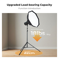 K&F Concept Trépied portable extensible 2,8 m pour photo et vidéo, support d'éclairage pour photographie avec vis 1/4'' pour flash