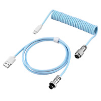 Cable de Datos Trenzado Tipo-C con Conector de Aviación, Carga Rápida, Curvatura de 180 Grados, Cable USB-A para Juegos y Teclado, Transferencia de Datos con Cobre Libre de Oxígeno