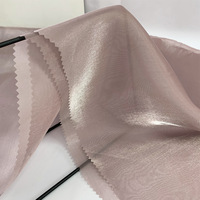 Tissu en organza de soie satinée cristal polyester doux YX24 Champagne, tissu brillant pour robe de mariée