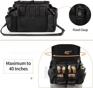 Échantillon gratuit : Trousse à pinceaux de maquillage professionnelle avec couvercle en PVC, grande capacité, avec ceinture réglable et - Product Image 2