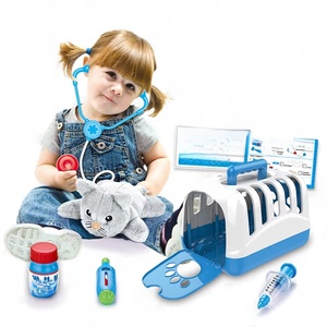 Veterinarian Pretend Play Set for Kids with Pet Exam Table and Medical Tools 8PCS <strong>Animal</strong> Doctor <strong>Toy</strong> for Girls and Boys - Product Image 1
