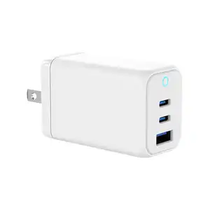 65W USB tipo-c GaN parede carregador adaptador de alimentação carregador rápido adaptadores para MacBook Laptop