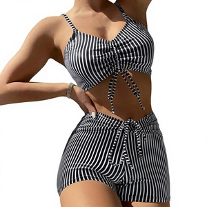 <b>Ladies</b> Modest Plaid Swim Dress <b>with</b> <b>Shorts</b> Two Piece <b>Swimsuit</b> Quick Dry Beachwear Comfortable Front Logo <b>for</b> Women - Product Image 5