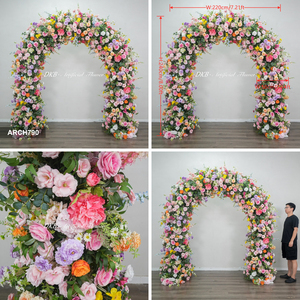 Arco Floral Artificial de Seda Personalizado, Arco de Boda con Rosas Multicolores, Decoración de Fondo para Escenario, Hecho a Mano, Ecológico - Product Image 3