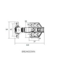 Ventes directes d'usine 304 charnières hydrauliques en acier inoxydable charnières de tuyau de quincaillerie silencieuses fixes charnières de porte en bois