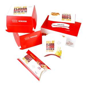 Burger Box Packaging Logotipo personalizado Hot Fast Food Packaging Takeaway <span class=keywords><strong>Mcdonalds</strong></span> Apple Pie Burrito Pillow Wrap Box - Product Image 6