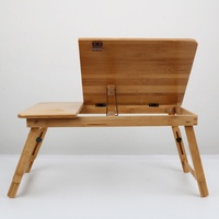 Soporte de Escritorio para Portátil de Bambú Moderno y Ajustable, Bandeja Plegable para Cama, Portátil, Color Personalizado, para Oficina en Casa