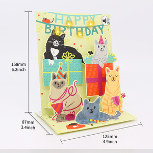 <span class=keywords><strong>Carte</strong></span> d'anniversaire de vœux magnétique Cartes de vœux de joyeux anniversaire à enregistrement vocal - Product Image 5