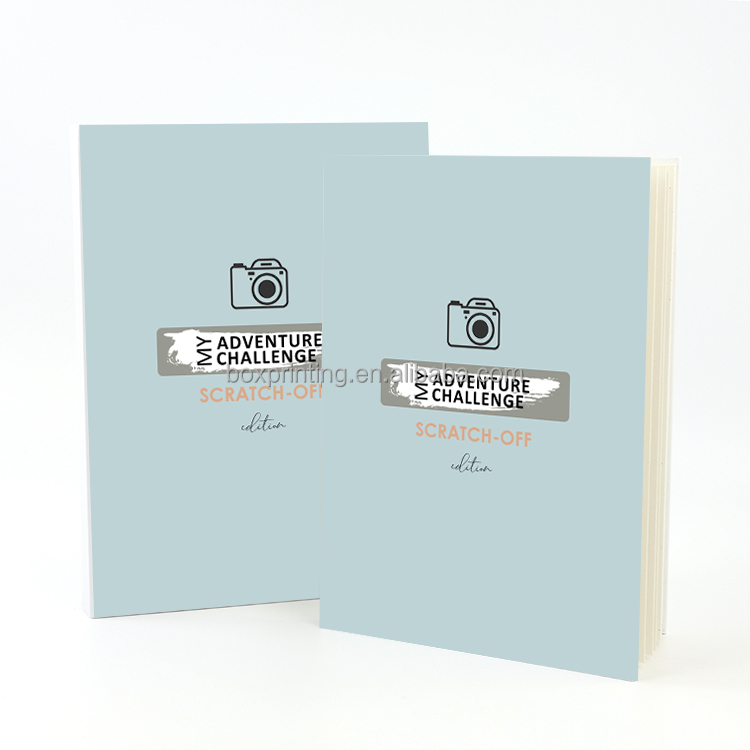 Оптовая продажа, индивидуальный дизайн, блокнот из бумаги с царапинами, путешествия, приключения, вызов, печать, планировщик