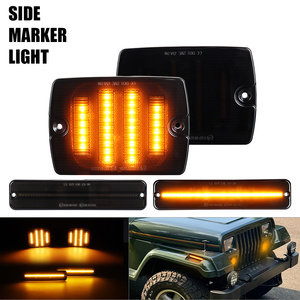 Kit de 4 Piezas de Luces Intermitentes Delanteras Ámbar + Luces de Posición Laterales para <span class=keywords><strong>Jeep</strong></span> Wrangler YJ 1987-1995, Luces Intermitentes Laterales Delanteras - Product Image 2