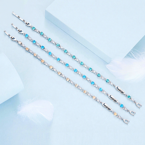 Bracelet en Zircon Cubique Chaîne <span class=keywords><strong>Tennis</strong></span> Réglable pour <span class=keywords><strong>Femme</strong></span>, Bijou Coloré, Cadeau <span class=keywords><strong>de</strong></span> Mariage - Product Image 3