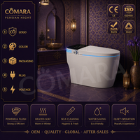 WC intelligent moderne avec bidet électrique intégré, à poser au sol, entièrement automatique, télécommandé, S-trap, pour femmes